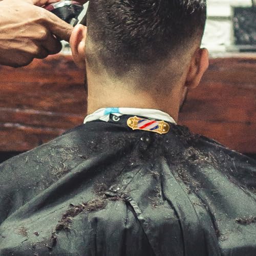 Image of FRCOLOR 10Pcs Creative Barber Shop Light Brooch Pin Vintage Barber Shop Charms Golden Silver Plating Alloy Lapel Pins for Men Women Clothing Decoration