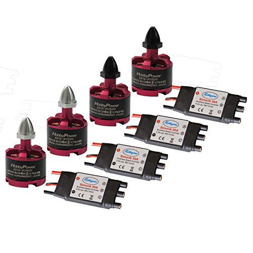 Hobbypower 2212 920KV�u���V���X���[�^�[+ SimonK 30A ESC for DJI F450 S500�N�A�h�R�v�^�[�i4����p�b�N�j