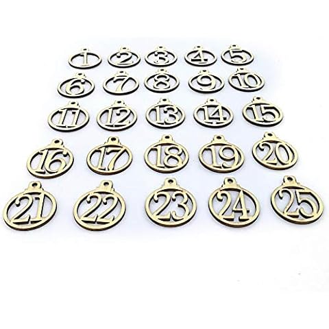 GREENLANS Wooden Christmas Countdown Calendar DIY Tags Cover