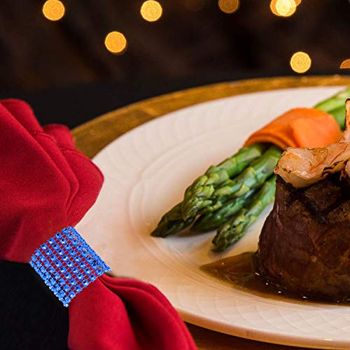 Coobbar Napkin Rings, 100 Piece/Set Self-Adhesive Gold Napkin Band For Wedding Party Dinner Receptions Family Gatherings (100, Royal Blue) #TOP3
