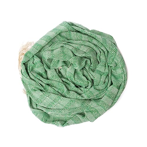Baby Trapoz Mexican Rebozo Scarf, Shawl, Ideal for Natural Birth, Doula Massage, 98.5", Green3