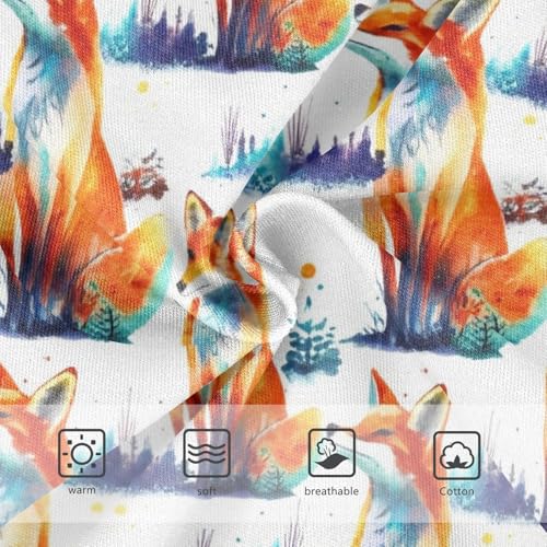 Joisal Personalized Toddler Underwear Floral 2t Cotton Little Girl Panties Cute Watercolor Fox Orange Underpants Briefs3