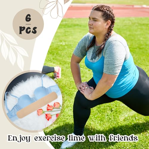 Image of Toulite 6 Pcs Cotton Bra Liners Boob Sweat Pads 3 Layer Rectangle Under Bra Pads Sweat Liners for Women Sweating Supplies