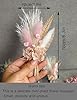 Miniature Dried Flower Bouquet (Pack of 6), Small Dried Pampas Grass, Small Dried Flowers for Crafts, Birthday Cake Bridesmaid Gift Box, Card Envelope Decoration. (Dusty Pink) #2