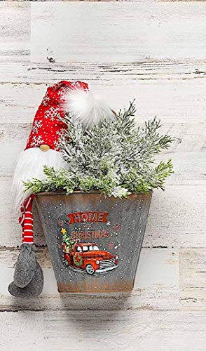 Wall Planter/Home For Christmas/Hanging Galvanized Metal Vintage Truck Design Rustic Container Planter Decor Indoor Outdoor 12" X 7.5" #TOP2