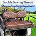 NOKINS 4PCS Golf Cart Diamond Seat Covers Kit, Front&Rear Seat Covers Fits EZGO TXT 1994-2013/EZGO RXV Standard Seat Cushion, EZGO Vinyl Seat Cover Accessories, No Staples(Brown Brown 8438)