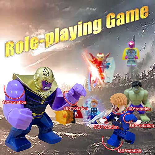 10 Pcs Superhero Mini Figures Set With Bases, Joyday Building Blocks Kit, Colorful Action Toys For Kids Ages 3+ #TOP2