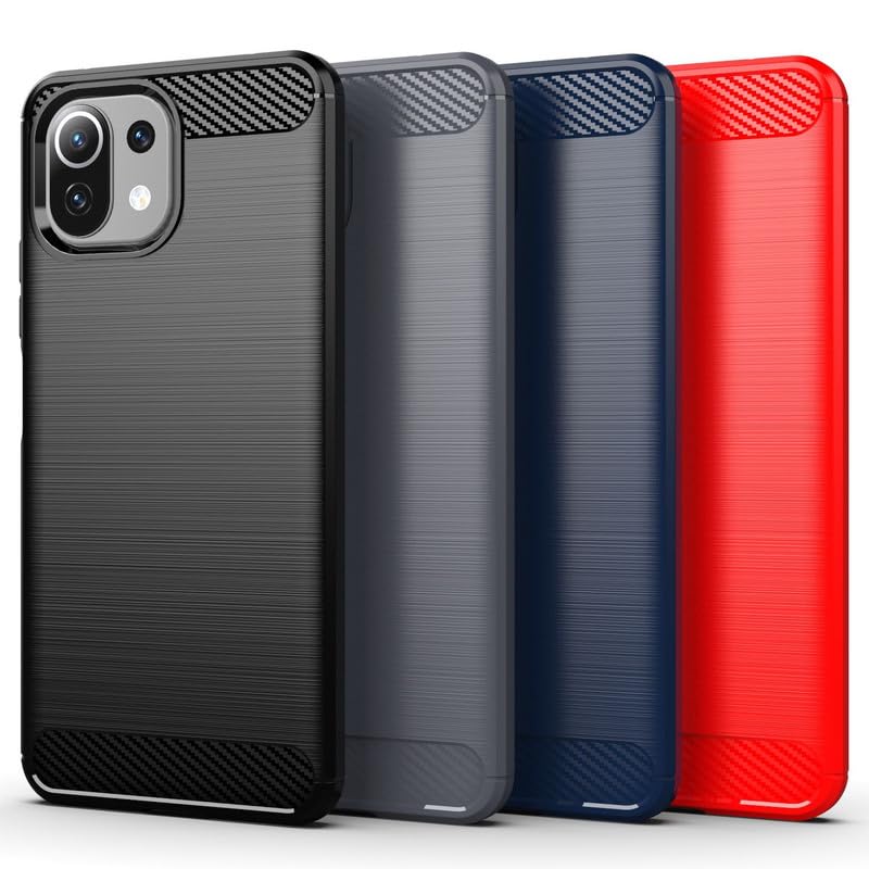 Image of Hybrid Carbon Fiber Back Case for Mi 11 Lite /Mi 11 Lite NE (Blue)