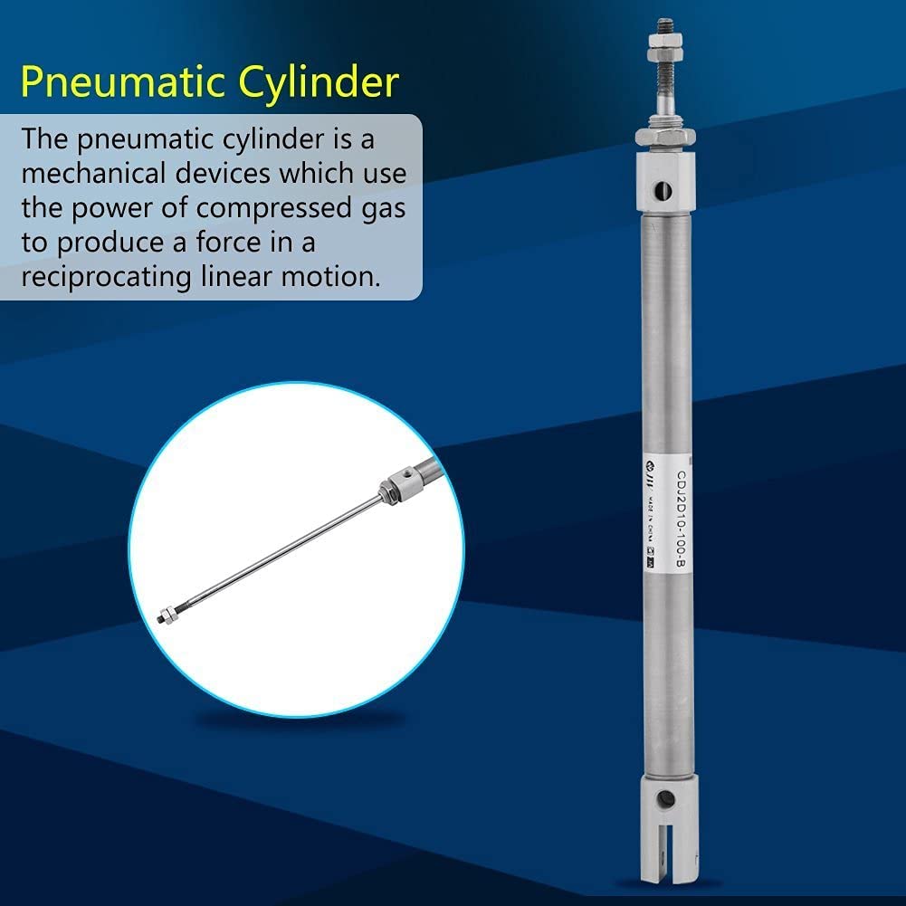 1 szt. walca pneumatyczna podwójny skok działania 100 mm kompaktowy cylinder powietrza ze stali nierdzewnej CDJ2D10-100-B