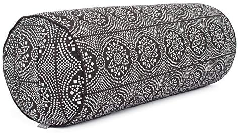 Almofadão cilíndrico bolster estampado para meditação e yoga rest...