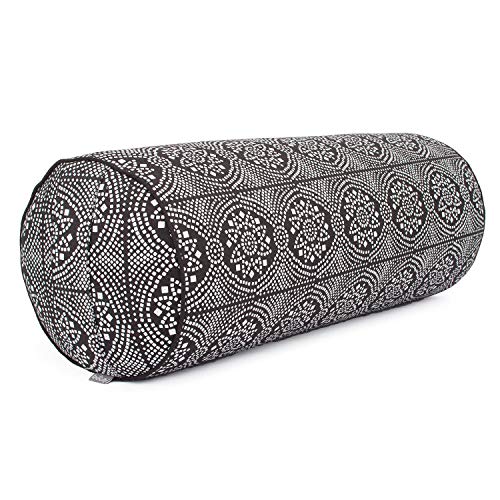 Almofadão cilíndrico bolster estampado para meditação e yoga rest...