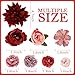 Ahoney 20 Pieces Red Rose Hair Clips for Women Girls Hair, Artificial Flowers Floral Alligator Clips Flowers Hair Pins Valentines Hair Accessories for Mexican Prom Gothic Party Hair Decor (Red)