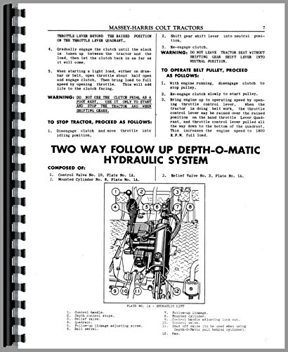 Service Manual Massey Harris Colt Tractor      Plastic Comb