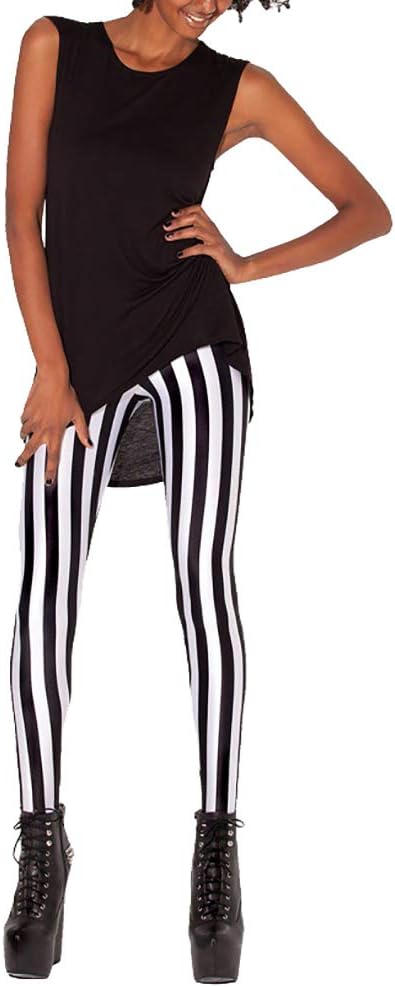 QZUnique Women's Ankle Length Footless Elastic Leggings Yoga Pants