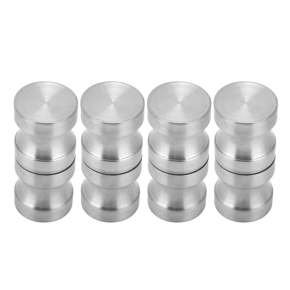 YWBL-WH Boutons de Porte Acier Inox 304 4 Jeux pour Verre de Douche Salle de Bain Quincaillerie
