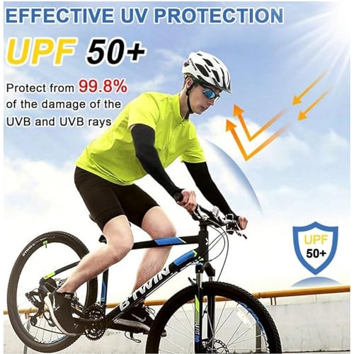 Image of Luminex Commerce Cooling Arm Sleeves for Men & Women, UV Sun Protection Hand Sleeves, Cricket, Motorcycle, Golf