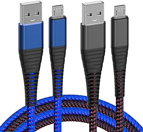 gunkill Micro USB Cable,Android Charger Charging Cable 6.6FT 2 Pack Micro USB Cable Compatible with Android Phones