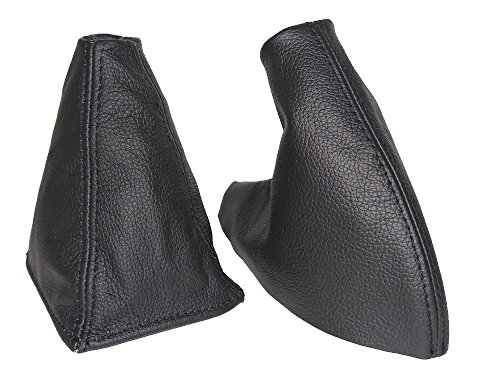 The Tuning-Shop for MG MGF 1995-00 Shift & E Brake Boot Black Genuine Leather