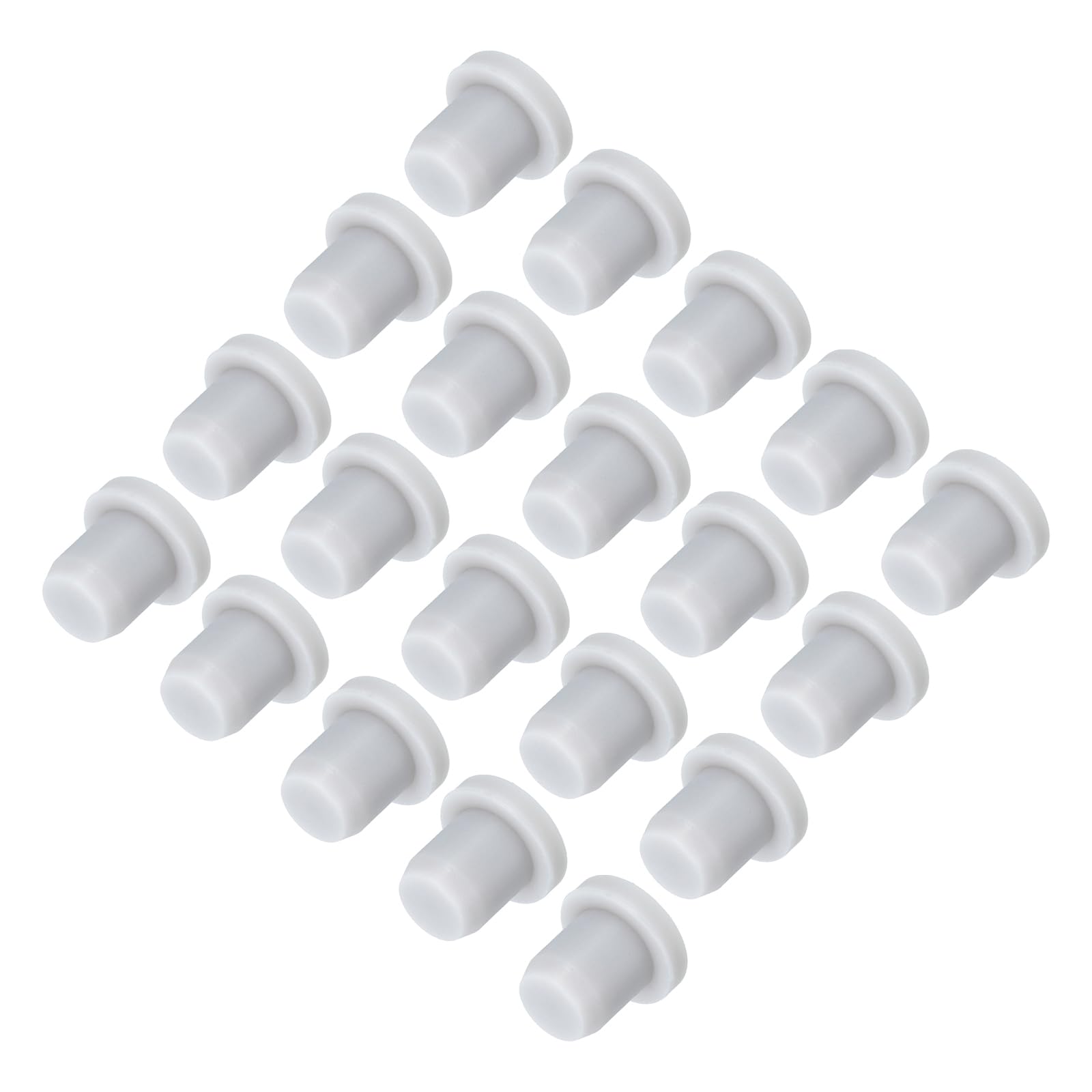 Sourcing Map High Temp Silicone Plug Mount Dia 6.5mm/0.26 Inch T Shaped Solid Rubber Stopper Hole Plugs for Powder Coating Plating Waterproof Sealing Grey Pack of 30(OD 9.3mm/0.37 Inch)
