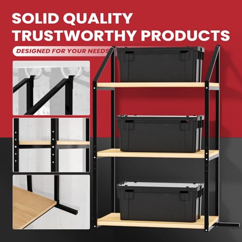 Shipping Container Shelf Brackets, 4 Pack of 3 Tier Shipping Container Shelving, 60" x 24", Heavy Duty Shipping Container Shelves with Powder Coated, High Load Capacity for Storage Optimization by RDCMKL - Image 3