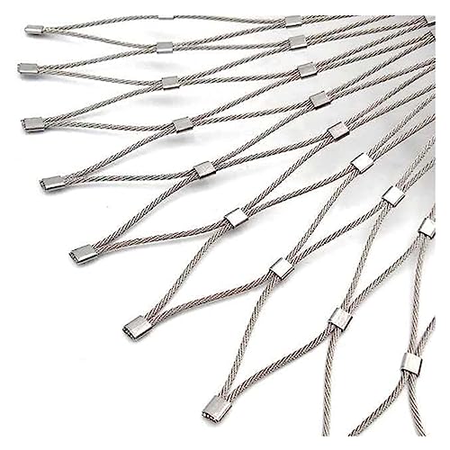 DTVEW Grille Métallique Maille Toile INOX, Treillis Métallique Multifonctionnel, Filet de Sécurité pour Balcon, Filet Anti-Chute...