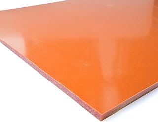 6x200x200mm Red Bakelite Phenolic Laminated Resin Sheet Plate Board PCB Used in Electrical and Electronic Fixtures, DIY and Crafts