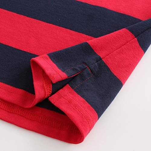 Image of Boys Rainbow Striped Shirt Cotton Long Sleeve T-Shirts