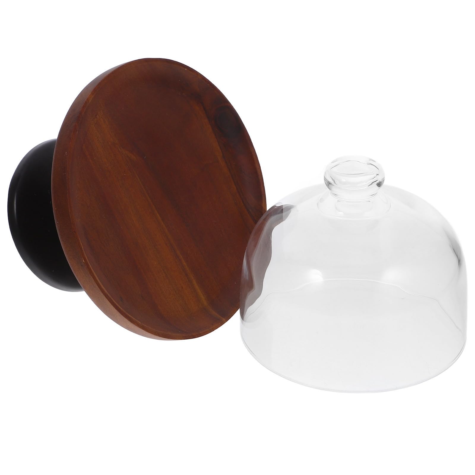 OUNONA Soporte para Tartas de Madera Marrón con Patas Altas, Estilo Vintage