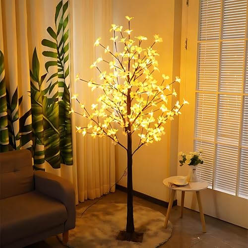 SAMEILI 5ft White Bonsai LED Tree Lamp WARM WHITE - Image 4