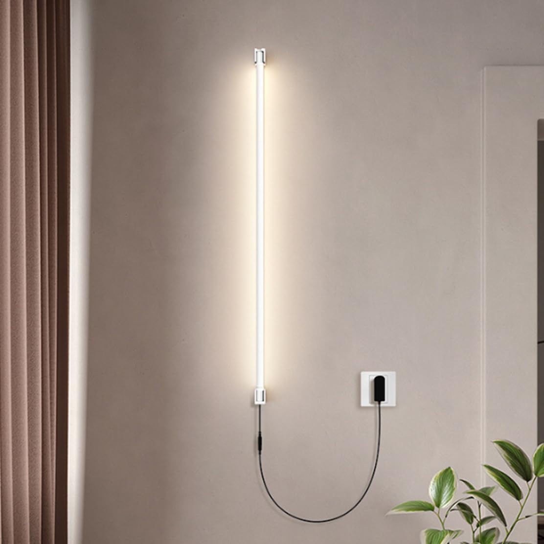 Lampa ścienna LED, 3000 K, mocowanie magnetyczne, czarne, nowoczesne oprawy ścienne, oświetlenie ścienne, do łazienki, sypialni, salonu, kuchni