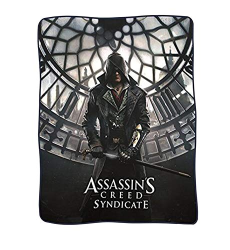 JUST FUNKY Assassin's Creed Syndicate Polar Fleece Balnket (Multi Color 4560) - (Xbox/PS4 Video Game Playstation) Gifts & Merchandise Decorative Wall Hanging Sofa Throw