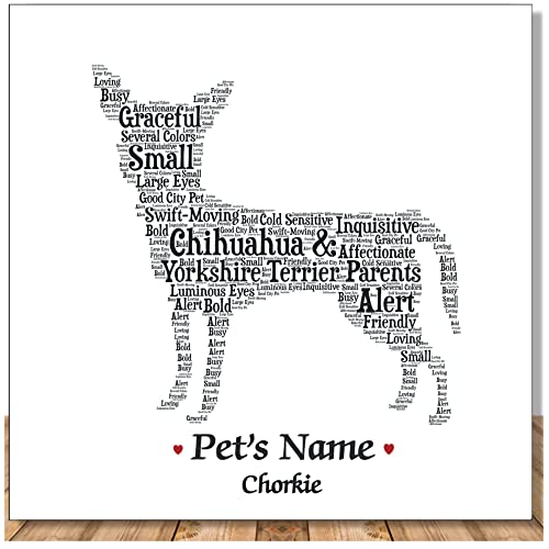 Chorkie Personalize Dog Art Print Unique Gift For Dog Lovers – Handmade Custom Present Idea For Mom, Dad, Or Furbaby Parent – Gift Wrap+Card Included #TOP28