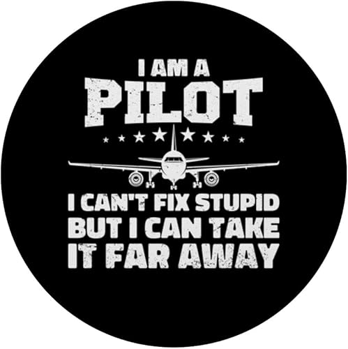 Miniatura 3 de Diseño piloto para hombres y mujeres, aviación, aviación, piloto, divertido, PopSockets intercambiables