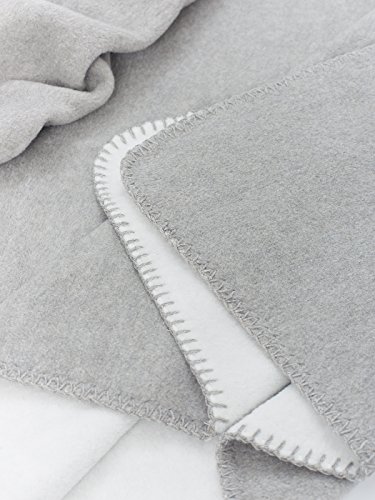 Arus Home Collection Cotton Blend Double Sided Reversible Luxury Throw Blanket Gray-Ivory 60"X80" #TOP2