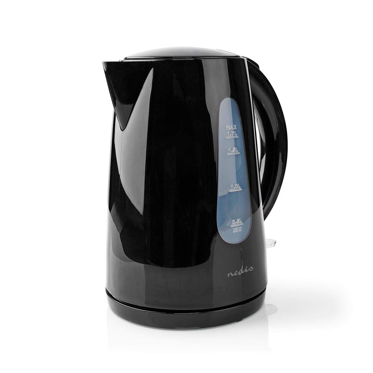 Bollitore elettrico - 1,7 l - Soft Touch - nero - girevole a 360 gradi