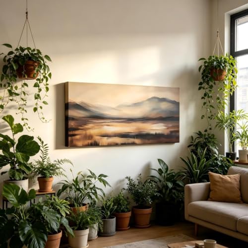 Tableau mural sur toile lac aux cygnes avec cadre interne 50x100cm - 4