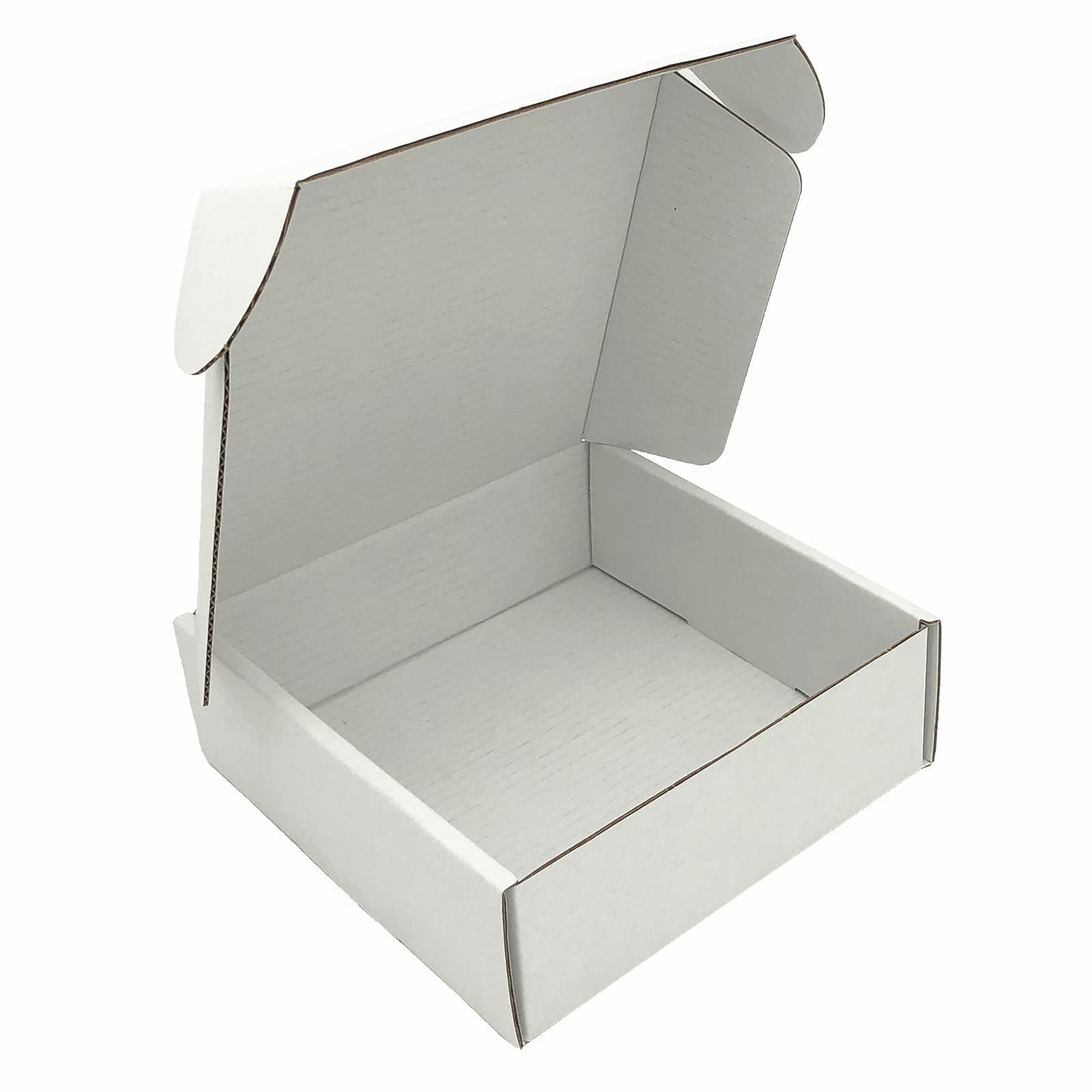 Versandkartons aus weißem Karton, 25,4 x 25,4 x 10,2 cm, 24 Stück (Innenmaße: 24 x 24 x 9,6 cm)