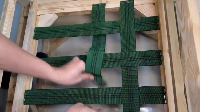 Fettuccia Elastica Per Tappezzeria - Lattice, 5cm X 10m, Verde, Per Riparazione Divani E Sedie