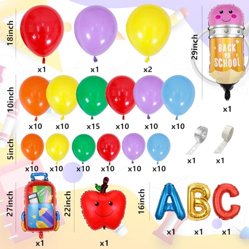 Arco de globos de bienvenida escolar para decorar colegios sin esfuerzo 2