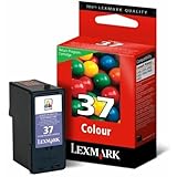 Marque : Lexmark. Lexmark No.37 Color Return Program Print Cartridge Cartouche d\'encre pour imprimantes Jet d\'encre, 1 Cartridge, 70 x 38 x 98 mm, 0,06 g, 4032 pièce(s), 316,9 kg
