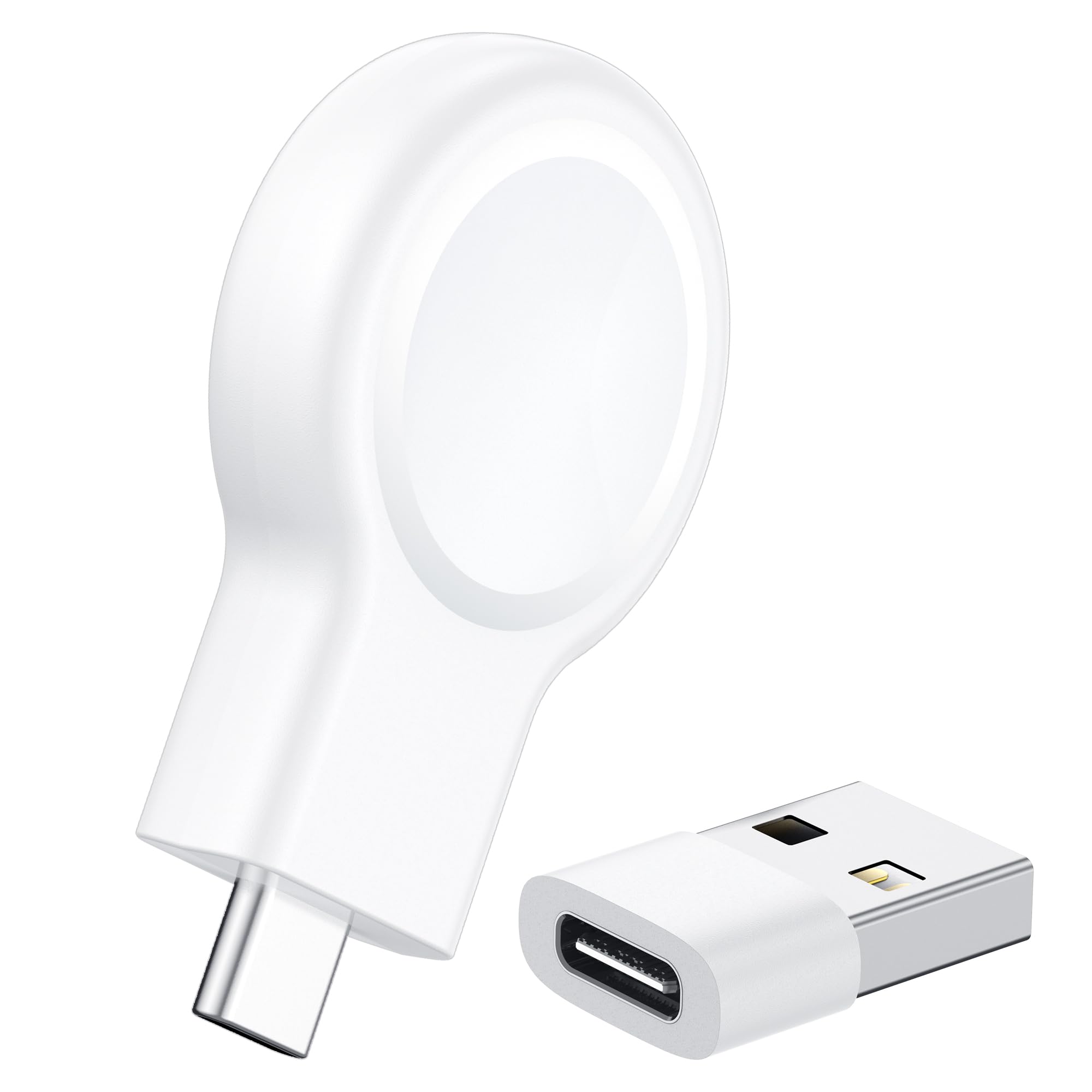 Renmou for Apple Watch Charger, Portable iWatch Charger USB C&USB A Magnetic Travel Watch Charger Fast Wireless Charging for iWatch Ultra2/Ultra/SE2/SE Series 10/9/8/7/6/5/4/3/2/1