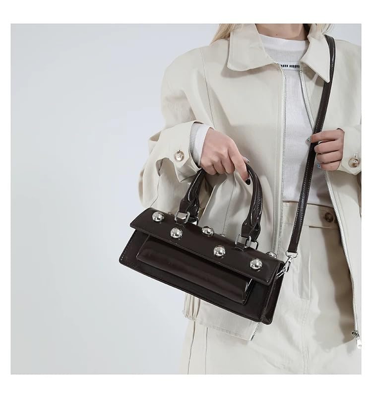 Edgy Sweetheart Shoulder Bag Sling bag Glossy Leather Quality Crossbody Bag with Detachable Studded Design Stylish Women Bag4