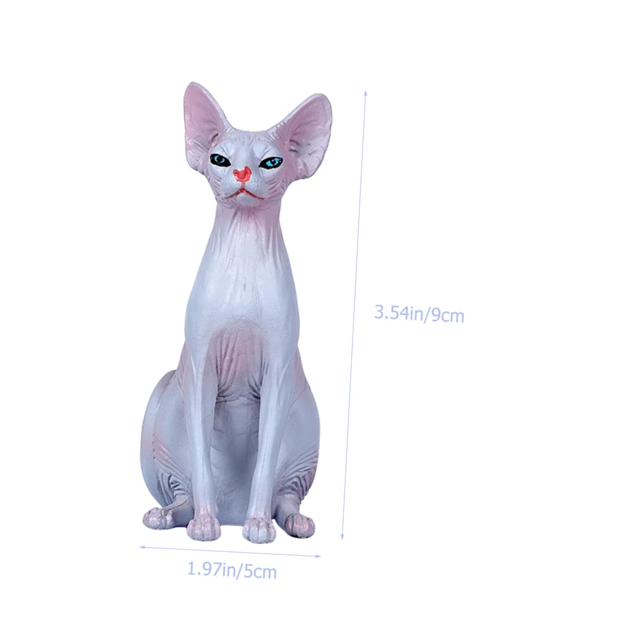 ABOOFAN 6piezas Estatua De Gato Sin Pelo Decorativa Conjunto De Figura De Gato Adorno para Interiores y Exteriores Decoración De Fiestas