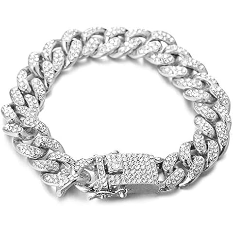 HALUKAKAH 13MM Gold Cuban Link Bracelet Cover