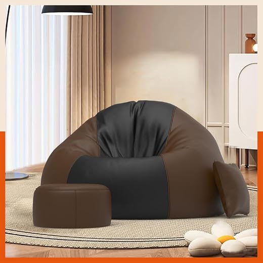 Pi Bean Bags with Beans Filled 4XL Luxura Elite Bean Bag Sofa with Free Cushion and Footrest - Official : DuoBlend Sofa Co