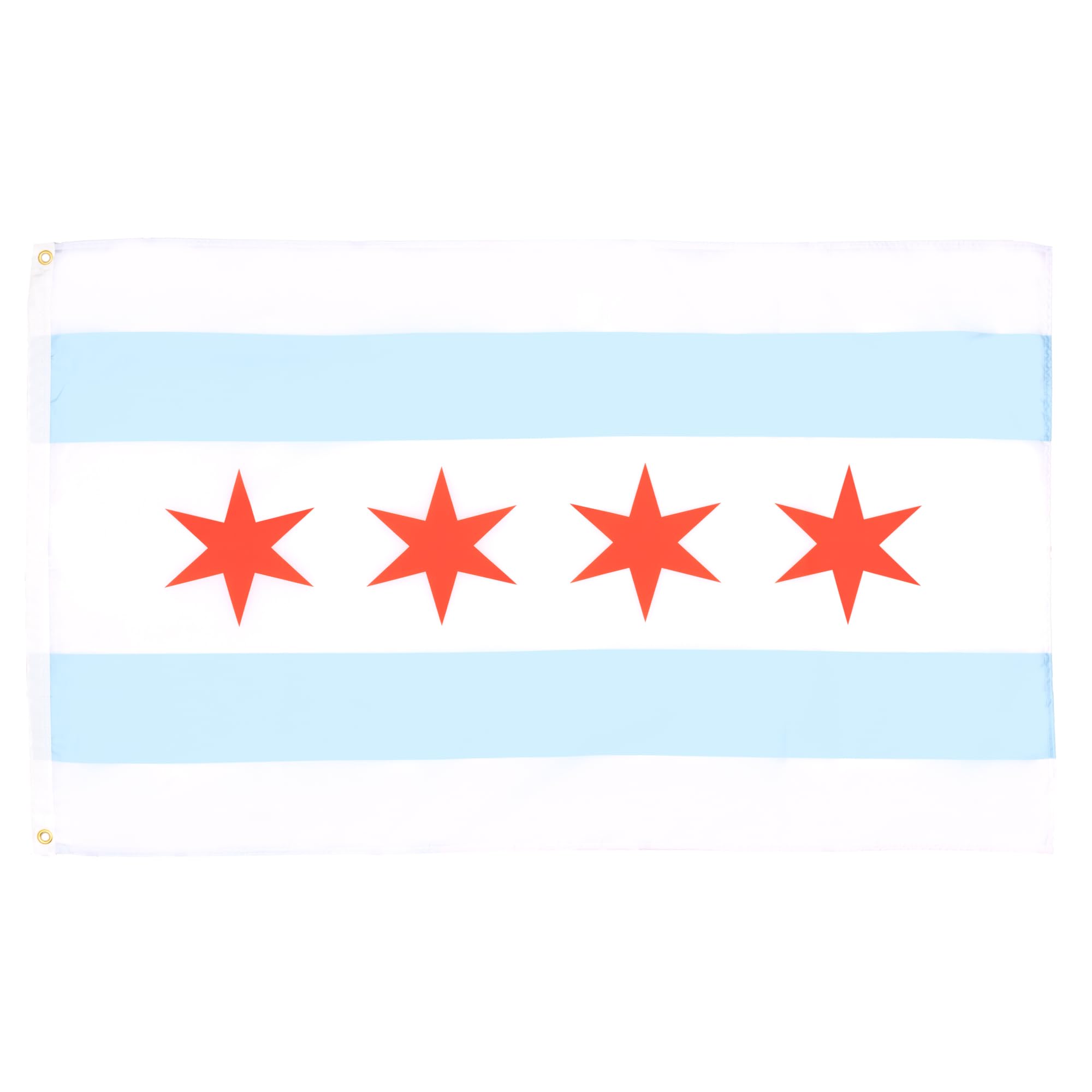 Drapeau Chicago 150x90 cm en Polyester avec Oeillets Métalliques