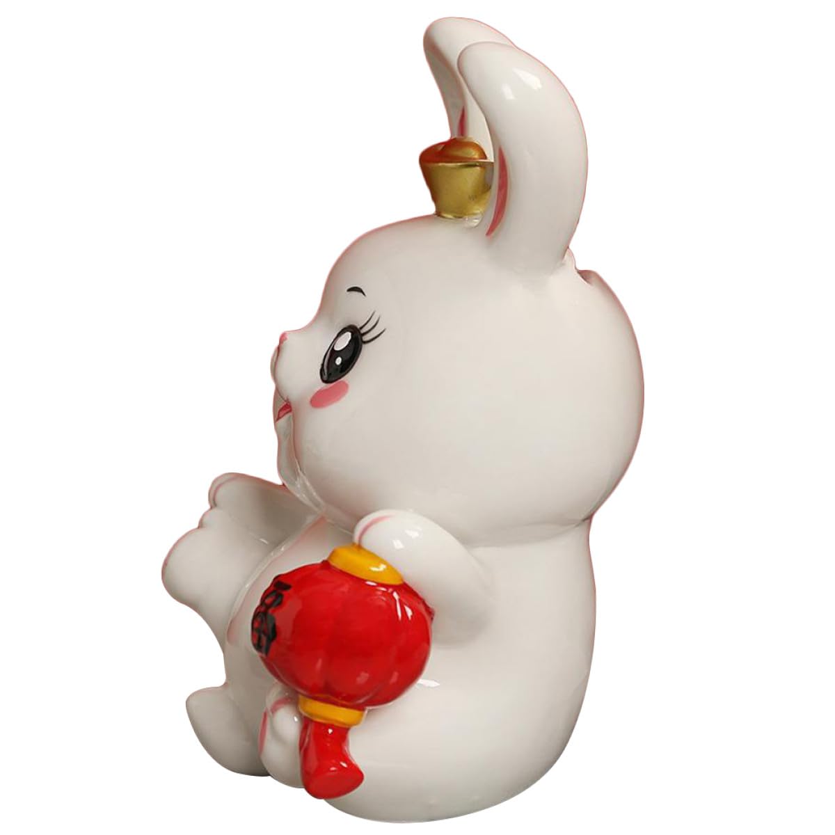 Tirelire en céramique blanche lapin pour stocker les pièces des enfants