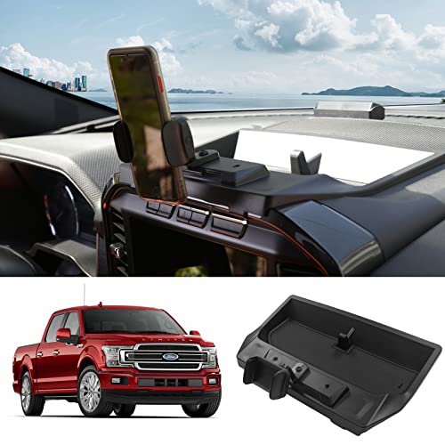 ZIUQAB Dashboard Organizer for 2021 2022 Ford F-150 Automatic, Dash Organizer Center Console Dash Tray Dashboard Tray Storage Box with Phone Holder