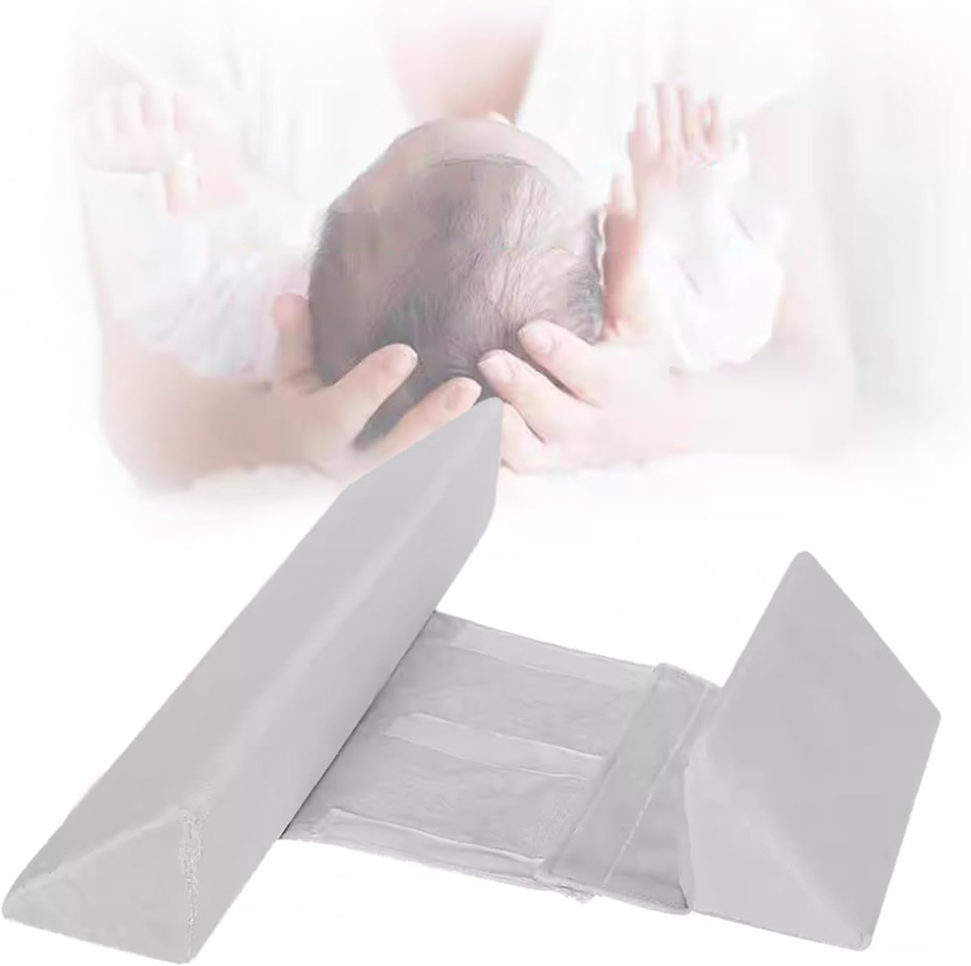 Baby Side Sleeper Weddge Adjustable Soft and Breathable Pillow,1pc-Gray