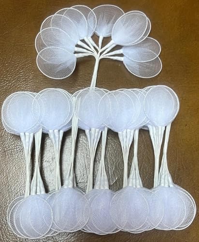 Wire and Organza White Leaves Jordan Almond Flowers Holder for Wedding Favor - Bag of 144 image 3